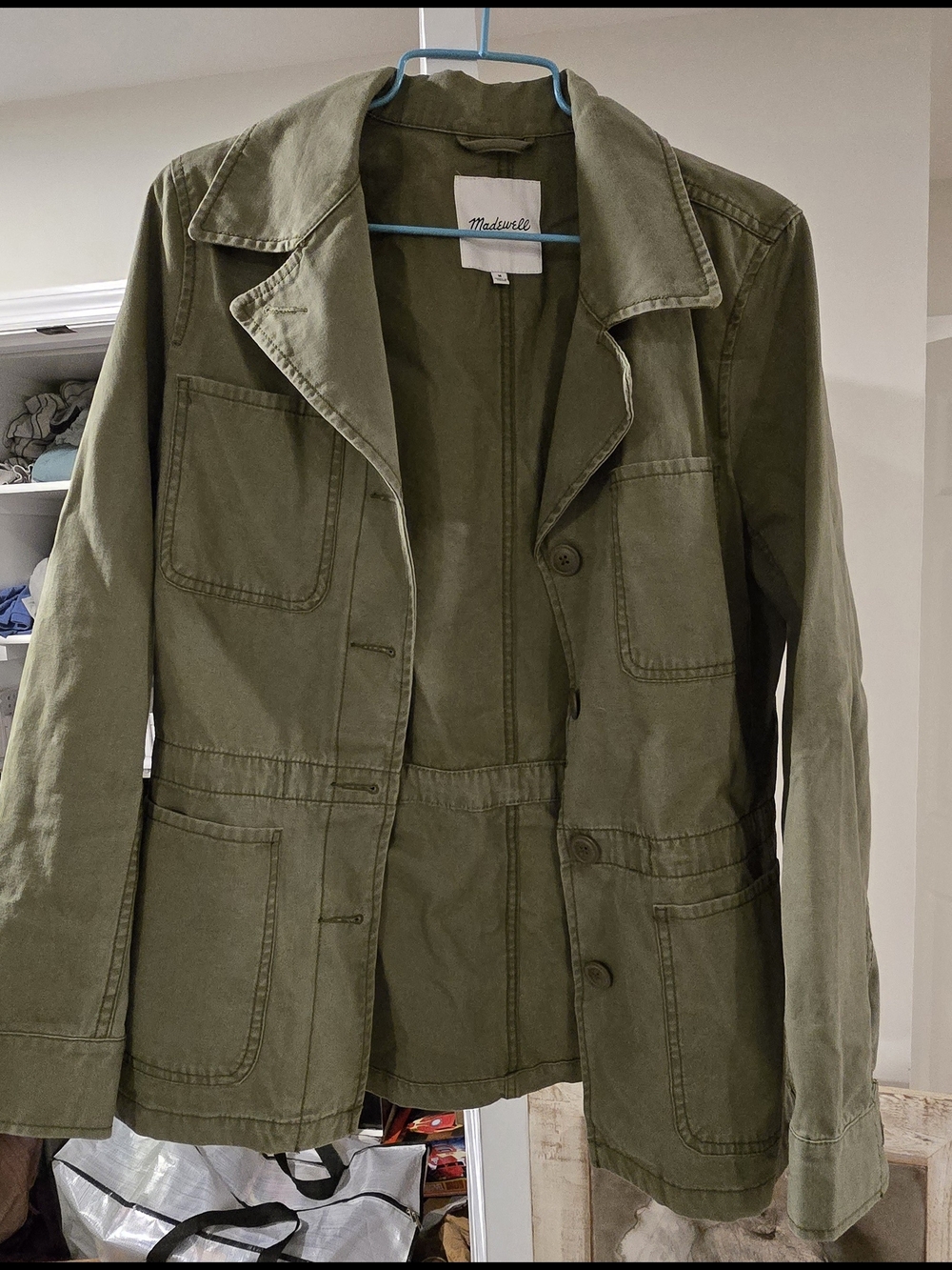 Madewell Olive Utility Shirt Jacket